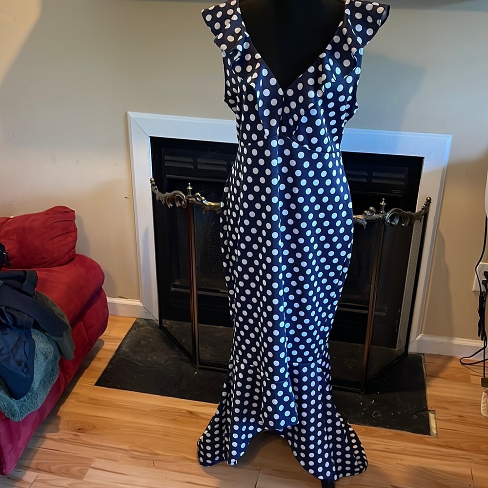 Blue and White Polka Dots